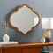 Tiwari Home 28" Gold Beveled Wooden Framed Quatrefoil Wall Mirror